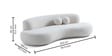 Loca Boucle 3 Seater Sofa In White Colour