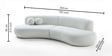 Loca Boucle 4 Seater Sofa In White Colour
