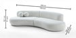 Loca Boucle 4 Seater Sofa In White Colour