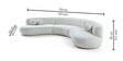 Loca Boucle Curve Sofa In White Colour