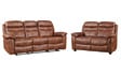 Logan Nappa Aire Three Seater Recliner with 2 Seater Sofa in Brown Colour