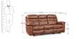 Logan Nappa Aire Three Seater Recliner with 2 Seater Sofa in Brown Colour