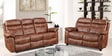 Logan Nappa Aire Three Seater Recliner with 2 Seater Sofa in Brown Colour