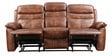 Logan Nappa Aire Three Seater Recliner with 2 Seater Sofa in Brown Colour