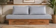 Logan Solid Wood 3 Seater Sofa In Natural Finish