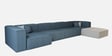 Lorenzo Suede fabric Luxurious Modular Sofa in Navy Blue  Colour