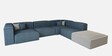 Lorenzo Suede fabric Luxurious Modular Sofa in Navy Blue  Colour