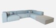 Lorenzo Suede fabric Luxurious Modular Sofa in Steel Blue Colour