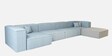 Lorenzo Suede fabric Luxurious Modular Sofa in Steel Blue Colour