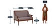 Louis Sheesham Wood 2 Seater Sofa In Honey Oak Finish