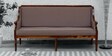 Louis Solid Wood 3 Seater Sofa In Honey Oak Finish