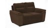 Lounger Fabric 2 Seater Sofa in Dark Brown Colour