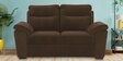 Lounger Fabric 2 Seater Sofa in Dark Brown Colour