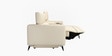 Loures Luxe Two Leatherette Seater Recliner with Lounger in Cream Clour