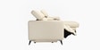 Loures Luxe Two Leatherette Seater Recliner with Lounger in Cream Clour