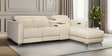 Loures Luxe Two Leatherette Seater Recliner with Lounger in Cream Clour