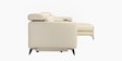 Loures Luxe Two Leatherette Seater Recliner with Lounger in Cream Clour