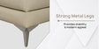 Loures Luxe Two Leatherette Seater Recliner with Lounger in Cream Clour