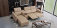 Loures Premium Two Seater Recliner with Lounger in Cream Clour