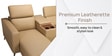 Loures Premium Two Seater Recliner with Lounger in Cream Clour