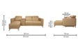 Loures Premium Two Seater Recliner with Lounger in Cream Clour
