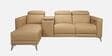 Loures Premium Two Seater Recliner with Lounger in Cream Clour