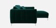 Lovable Velvet Fabric LHS Sectional Sofa In Green Colour Finish