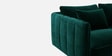 Lovable Velvet Fabric LHS Sectional Sofa In Green Colour Finish