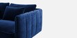 Lovable Velvet Fabric LHS Sectional Sofa In Navy Blue Colour Finish