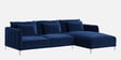 Lovable Velvet Fabric LHS Sectional Sofa In Navy Blue Colour Finish