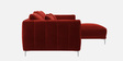Lovable Velvet Fabric LHS Sectional Sofa In Red Finish