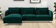 Lovable Velvet Fabric RHS Sectional Sofa In Green Colour Finish