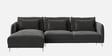 Lovable Velvet Fabric RHS Sectional Sofa In Grey Finish