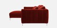 Lovable Velvet Fabric RHS Sectional Sofa In Red Finish
