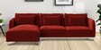 Lovable Velvet Fabric RHS Sectional Sofa In Red Finish