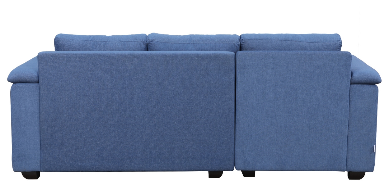 Buy Andres 2 Seater RHS Sectional Sofa In Denim Blue Colour
