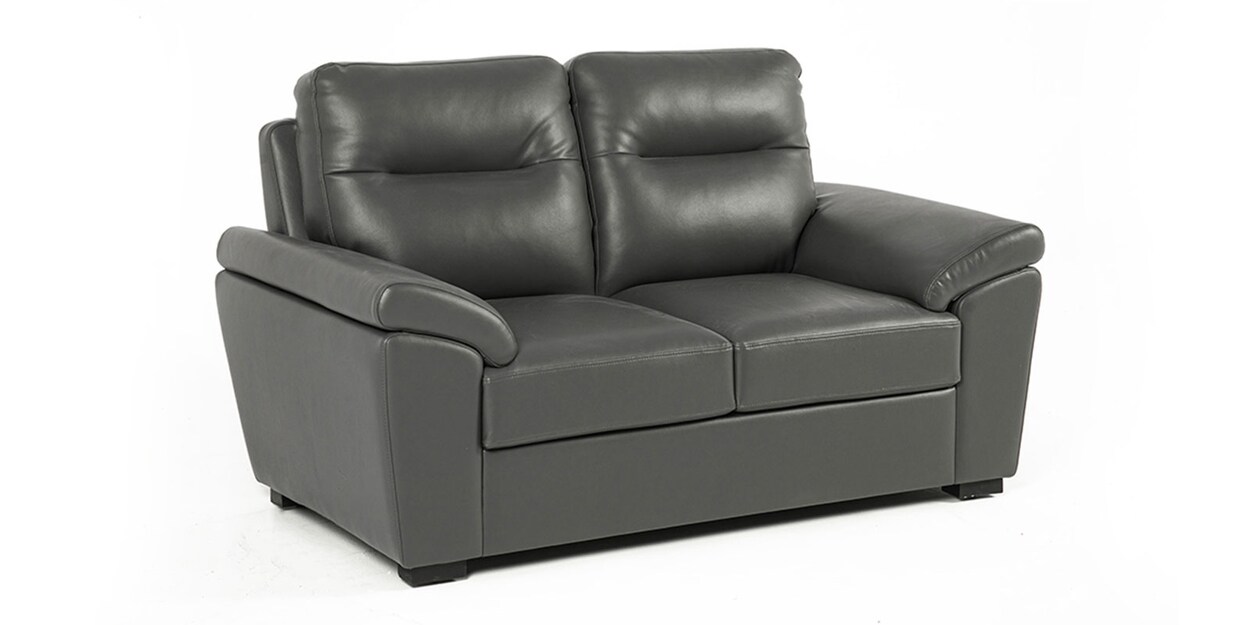 Buy Lounger Leatherette 2 Seater Sofa in Grey Colour by Wakefit Online ...