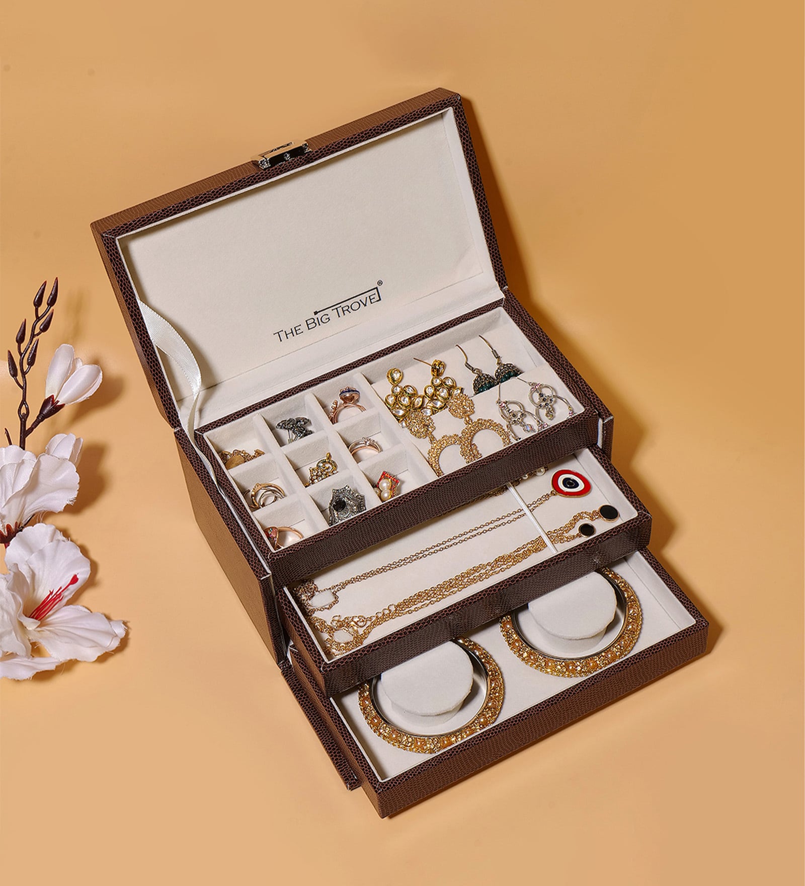 Brown Locker Safejewellery Storage Box