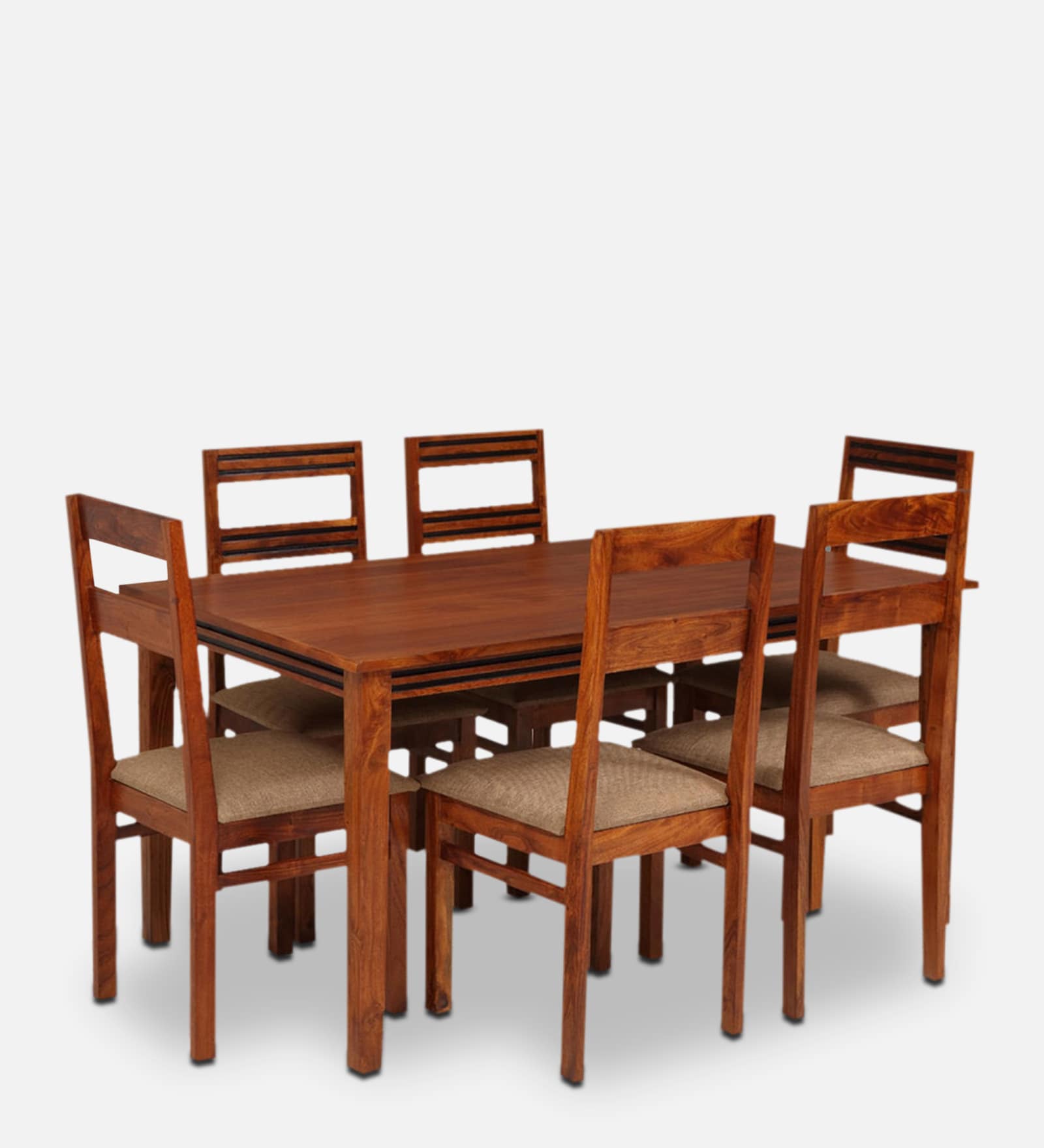 Buy Logan 6 Seater Dining Set in Walnut Finish at 68 OFF by Evok