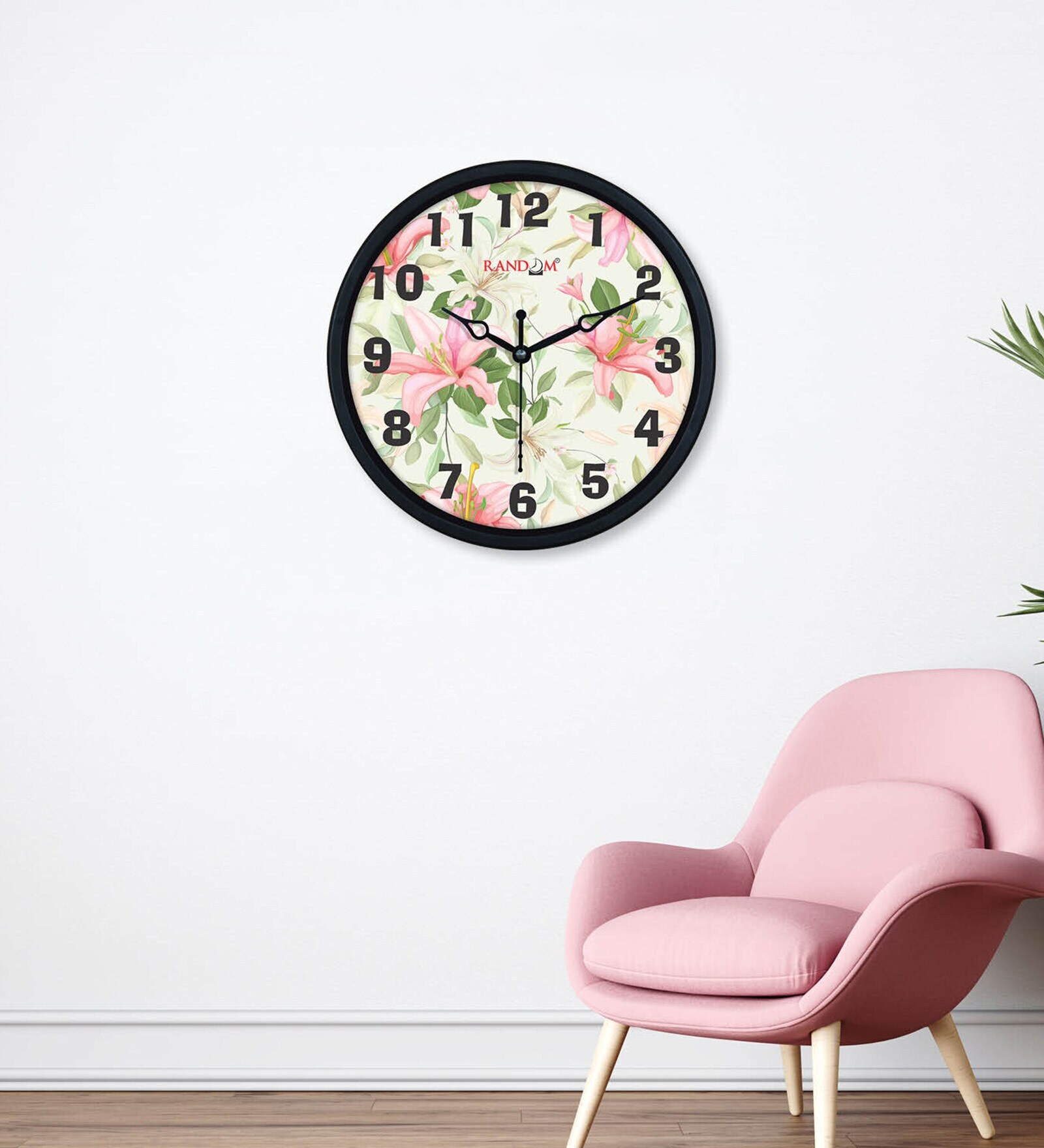 Lolita Black Plastic Wall Clock
