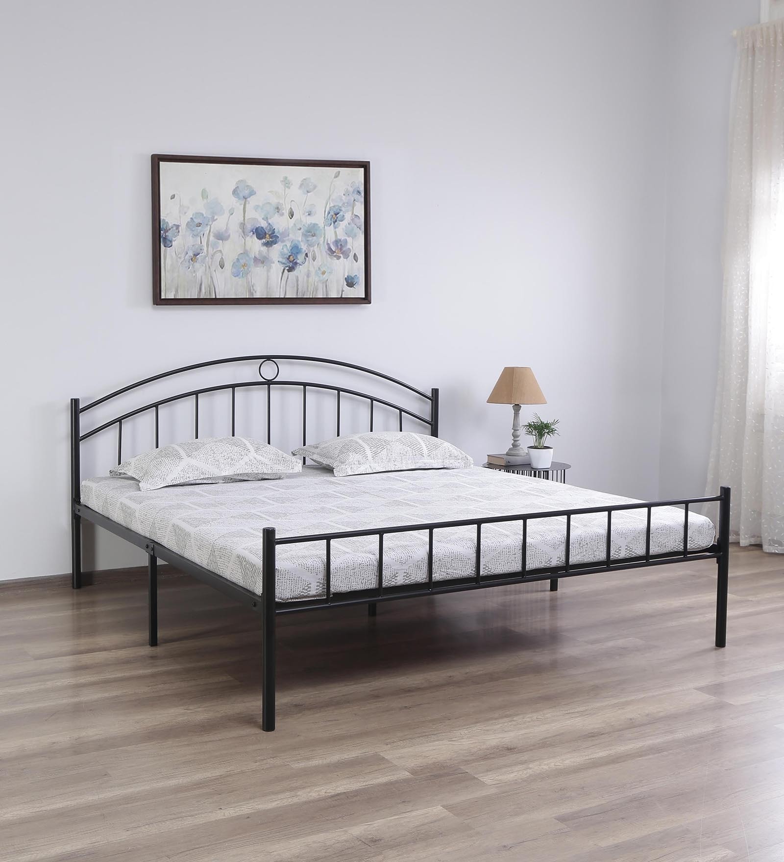 Buy London Metal Queen Size Bed in Black Finish at 25% OFF by ...