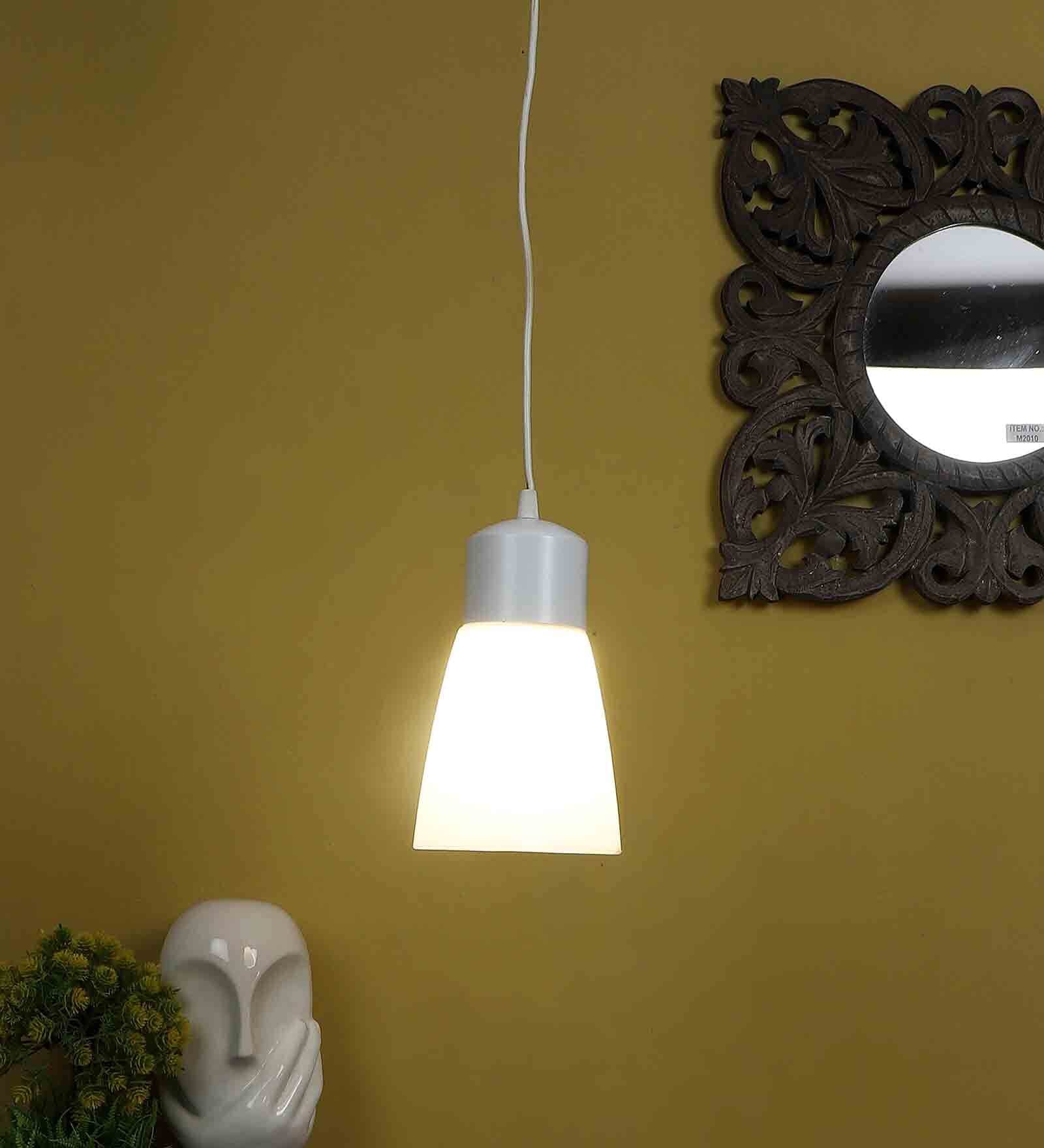 Lorca White Acrylic LED Hanging Light Lorca White Acrylic LED Hanging Light