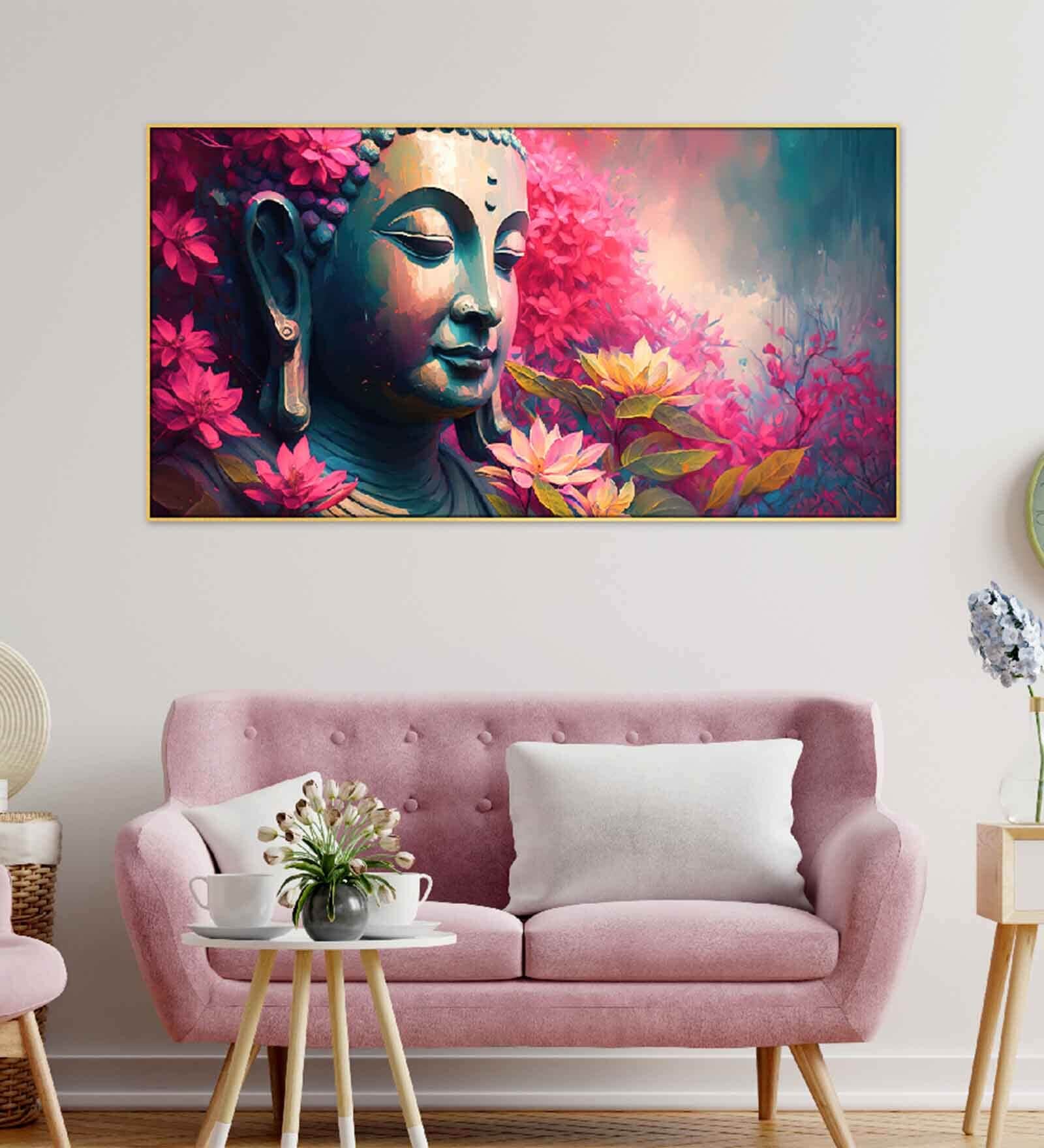 Lord Buddha Multicolour Canvas Art Print