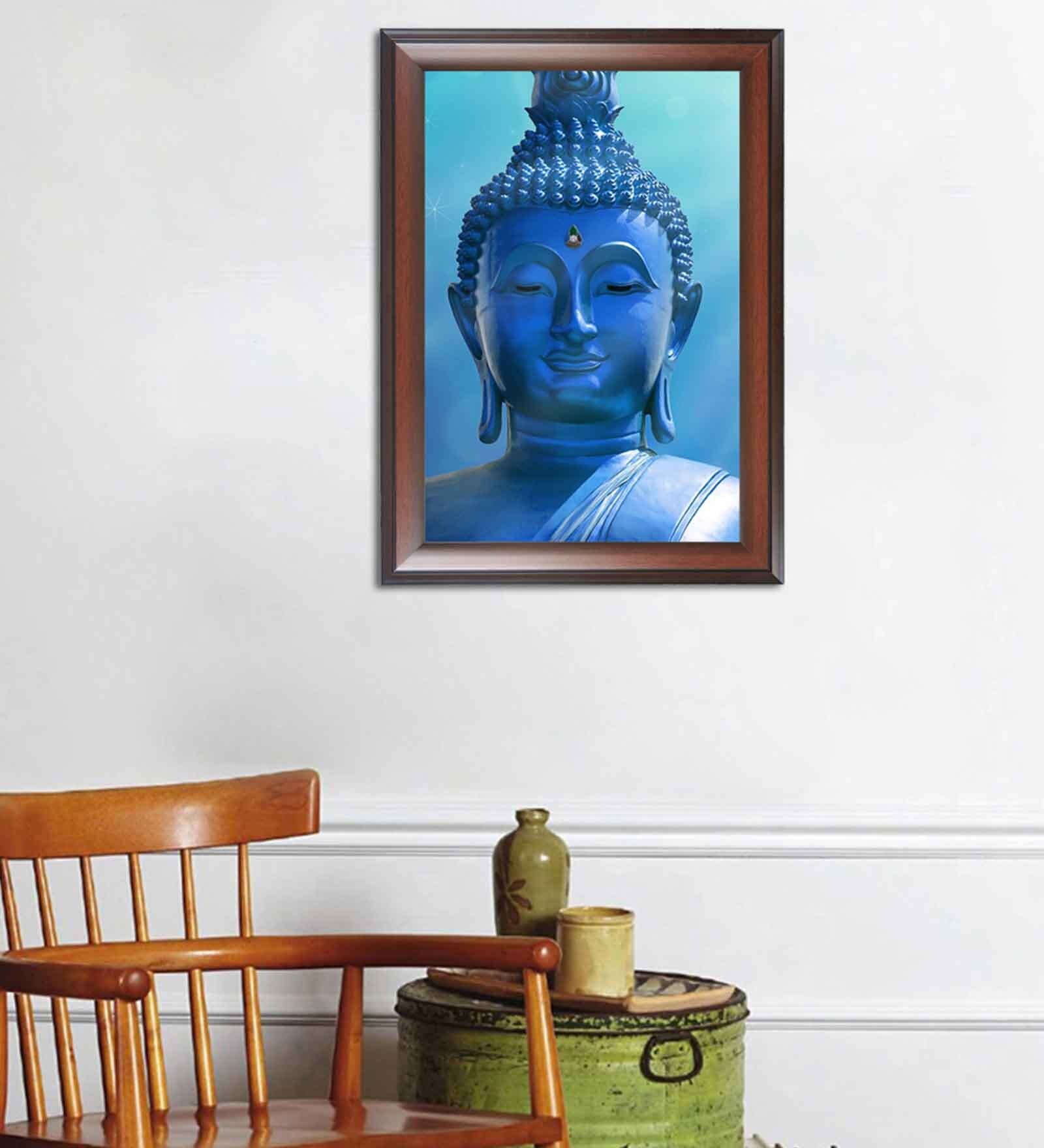 Buy Lord Buddha Vastu Multicolour MDF Framed Wall Painting by Wens at ...