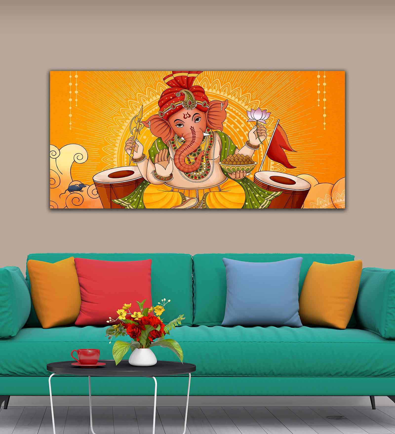 Lord Ganesh Canvas Wall Painting