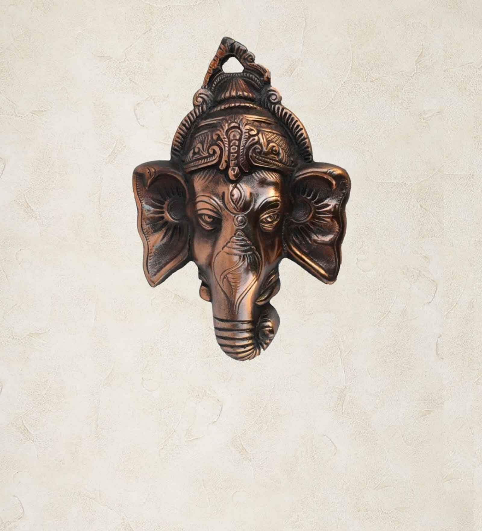 Lord Ganesha Brown Metal Idol