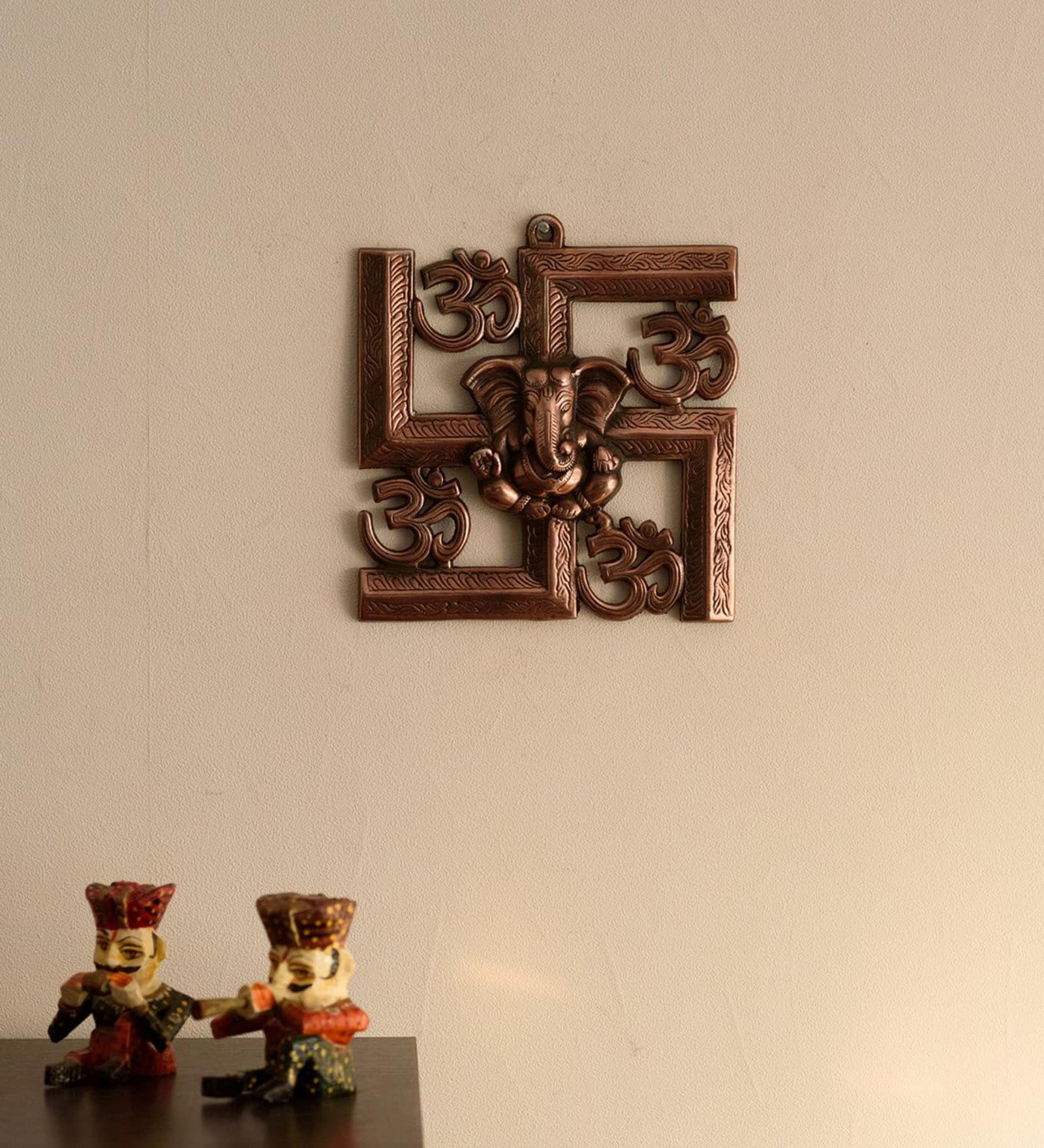 Lord Ganesha Brown Metal Idol