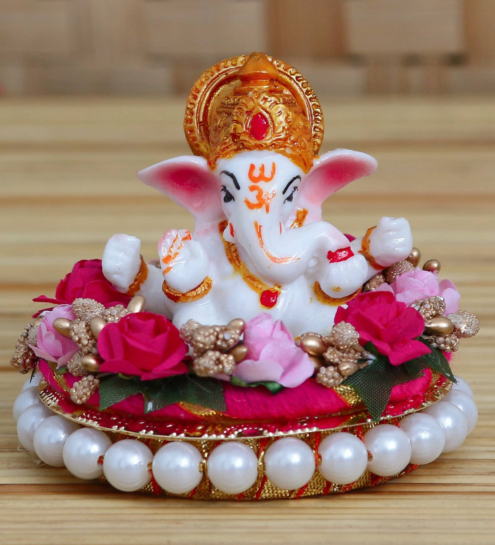 Buy Lord Ganesha Pink Metal Idol at 44% OFF by eCraftIndia | Pepperfry