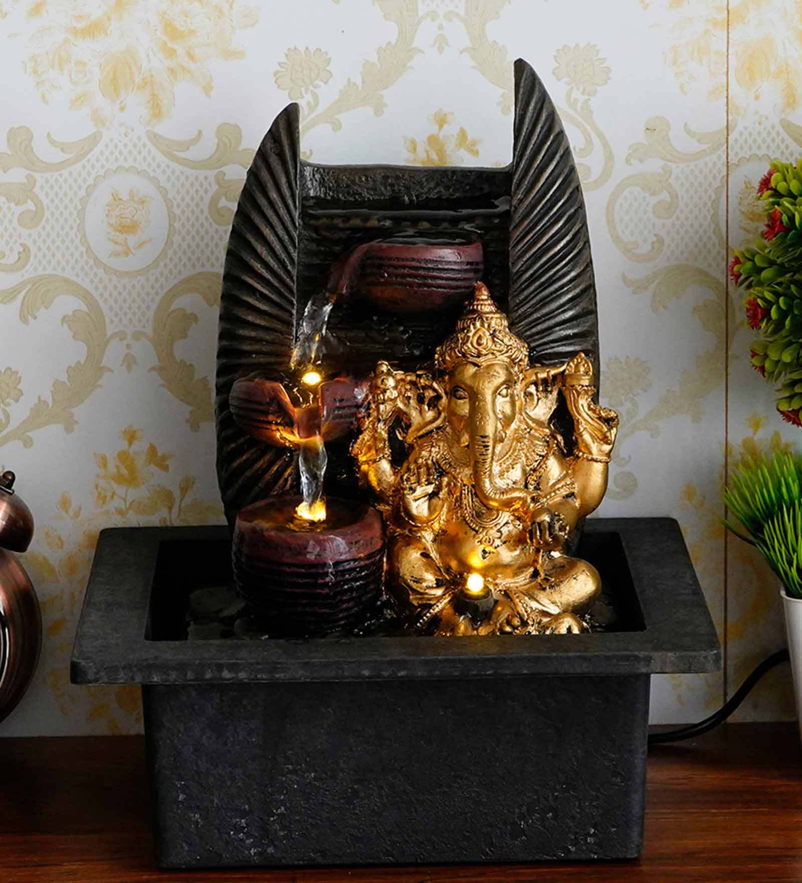 Lord Ganesha Polystone Water Fountain