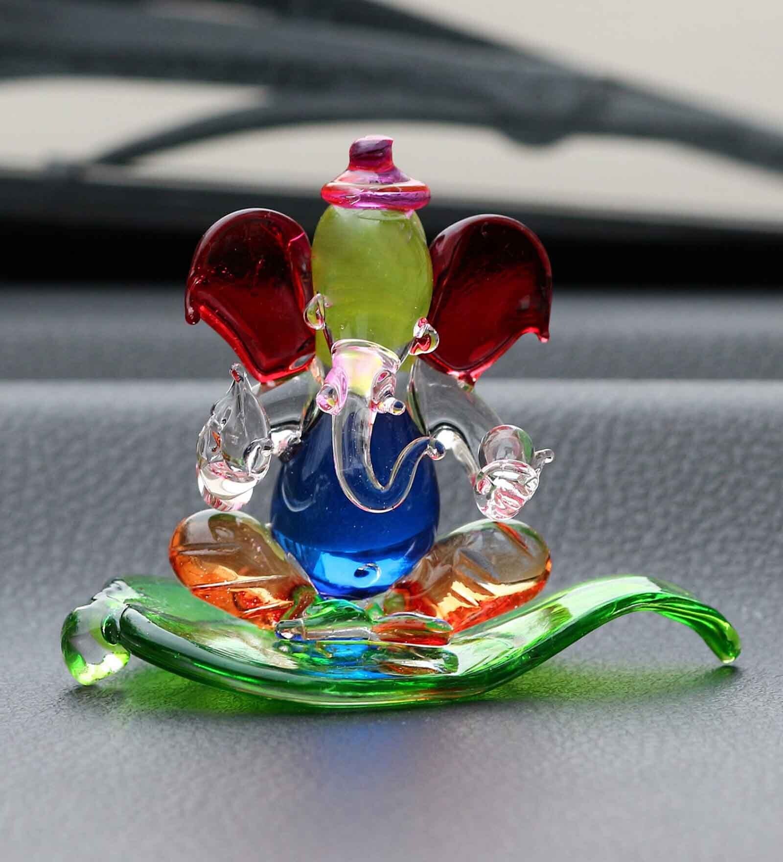 Lord Ganesha Red Crystal Idol